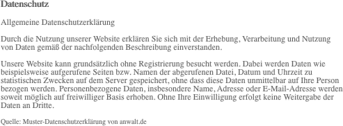 Datenschutz