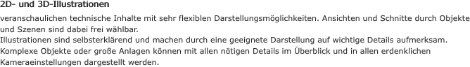 2D- und 3D-Illustrationen